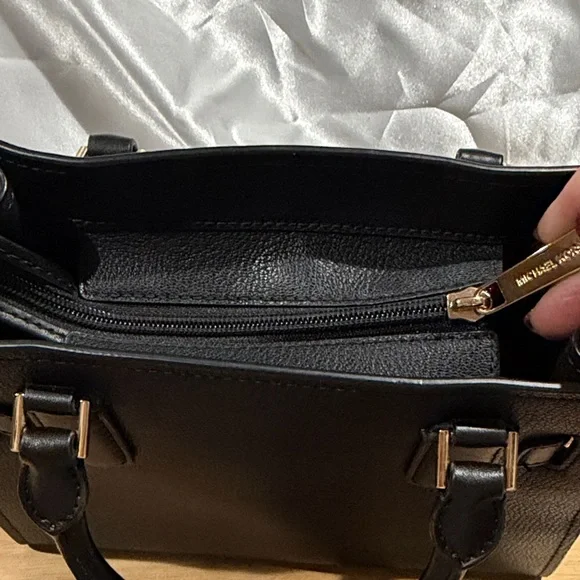 Michael Kors Black and White Patterned Calf Hair Small Satchel. - Picture 9 of 12